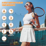 BECOJADDE Ankle Weights Set of 2 (2 lb Each) Adjustable Wrist Weights for Women Men Wearable Arm Leg Weight for Pilates, Running, Walking, Workout, Yoga, Beige