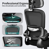 TRALT Office Chair Ergonomic Desk Chair, 330 LBS Home Mesh Office Desk Chairs with Wheels (Black)