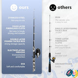 WIDDEN Kids Fishing Pole, Portable Telescopic Kids Fishing Poles for Boys and Girls, Fishing Rod and Reel Combo Kit with Tackle Box, and Fishing Net, Best Fishing Pole for Toddler Youth