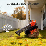 AIVOLT 40V Cordless Leaf Blower and Vacuum Mulcher Combo, Portable Leaf Vacuum Cordless with 40L Bag, Brushless Motor, 2 * 4.0Ah Batteries for Effortless Lawn Cleanup