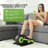 ANCHEER Under Desk Elliptical Machine - Quiet Pedal Exerciser for Seniors, Office & Home, Low-Impact Seated Leg Workout Equipment, Smart LCD Display, Remote Control(Black/Green)
