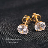 14k Gold GRA Moissanite & IGI Lab Grown Diamond Earrings