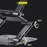 DTTLYQF 3-Layer Adjustable Laptop Stand Aluminum Alloy Portable Foldable Cooling Computer