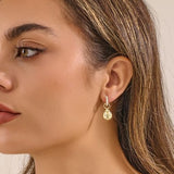 YOIHUR Cute Gold Hoop Earrings for Valentine's Day, 14K Gold Plated Hypoallergenic Jewellery CZ Huggie Drop Earrings, Zircon Ladybug Pendants Earring Jewelry Gifts for Women