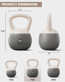 PAETA Soft Kettlebell for Home Gym – Anti-Slip Grip & Wide Handle Design, Soft-Sided Cushioned Base Kettlebell, Soft Kettlebell set, 45lbs White