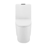 Piece Elongated Toilet Dual Vortex Flush, Black Hardware Swiss Madison