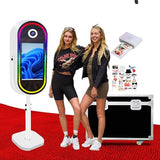 Aookely Oval Magic Mirror Photo Booth Machine with Instant Printer, 21.5inch