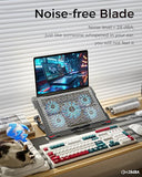 Laptop Cooling Pad 5 Fans Up to 17.3 Inch Heavy Notebook Cooler, Blue LED Lights, 2 USB Ports