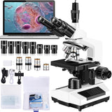 Microscopes for Adults WF10x and WF25x eyepieces Compound Microscope with Microscope Slides