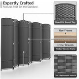 Sorbus 8 Panel Room Divider 6 ft. Tall - Privacy Screen, Extra Wide Double Hinged Panels