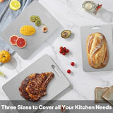 Titanium Cutting Board Set of 3,Metal Kitchen Chopping Boards