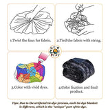 NEWCOSPLAY Super Soft Faux Fur Throw Blanket for Couch Tie-dye Black Sherpa Fuzzy Plush Warm Blanket for Sofa Bed (Tie-dye Black, Throw(50"x60"))