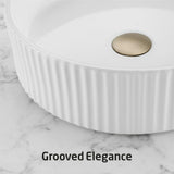 KES Bathroom Vessel Sink, 16 Inch Small Vessel Sink for Bathroom, Round Bowl Sink White Above Counter, RV Sink, Countertop Modern Sinks for Cabinet Lavatory Vanity Porcelain Ceramic, BVSC129