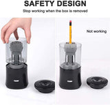Electric Pencil Sharpener Heavy-Duty Helical Blade to Fast Sharpen