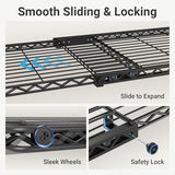 VIPEK S3X Expandable Clothes Rack Adjustable from 5'11" to 8'7" with 6-Tier Shoe Shelves, Freestanding Clothing Rack, Max Load 1250LBS, Black