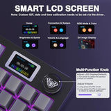 Wireless Mechanical Keyboard with Screen & Knob,2.4GHz/USB-C/BT5.0 Hot Swappable Creamy Keyboard