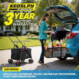 Upgraded Folding Shopping Cart & Pet Stroller 99 LB, 2-in-1 Personal Portable Shopping Cart