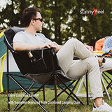 SUNNYFEEL Oversized Camping Chair Heavy Duty 500 LBS Portable Folding Chairs Black Large Sofa Chair for Beach, Trip, Picnic, Lawn, Outdoor Camp Chair for Adults & Carry Bag