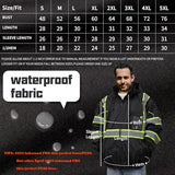SRsafety High Visibility Safety Jacket,Reflective Waterproof Jacket with Black bottom,Construction Work Jacket for Men/Women