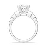 MSBLUE 1ct Size 6.5 Moissanite Engagement Ring for Women