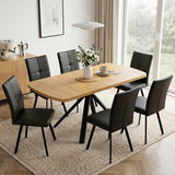 HIPIHOM Extendable Dining Table Set for 6 People