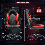 Sweetcrispy Computer Gaming Chair: PU Leather Ergonomic Lumbar Support with Flip-up Armrest