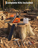 58cc Gas Powered Chainsaw, 2-Stroke Engine with Quick Start & Ergonomic Non-Slip Handle for Efficient Wood Cutting, Tree Trimming and Land Clearing