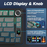 Wireless Mechanical Keyboard with Screen&Knob, Tri-Mode Hot Swappable Gaming Keyboard 75%, Pre-lubed Switches
