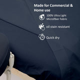 Cottingon 3 Piece Massage Table Sheet Set, 100% Brushed Premium Microfiber Ultra Light, Wrinkle free, Facial Bed Cover Fits 36" x 77" upto 7"Deep Massage Beds, Navy Blue