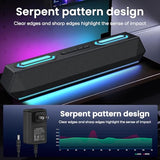 HiFi Stereo Gaming Soundbar with Custom EQ Software, Dynamic RGB Lighting for Laptop