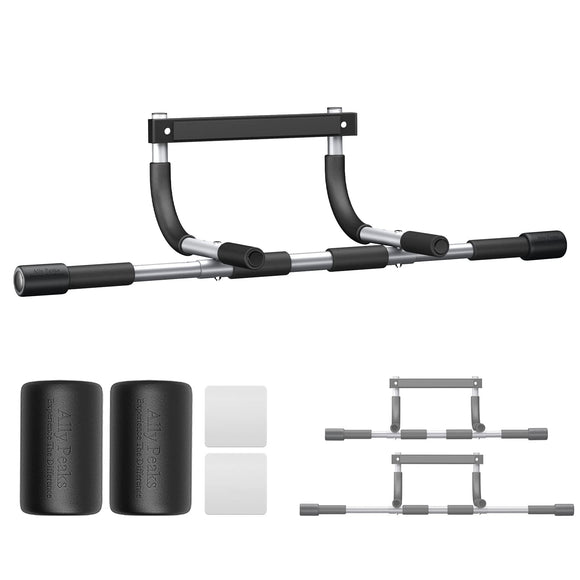 Ally Peaks Pull Up Bar for Doorway,Multiple Levels Width Adjustable Pull Up Bar Accurately Match Wide and Narrow doorframe,Indoor Chin-Up Bar Workout Bar,USA Original Patent Ally Peaks