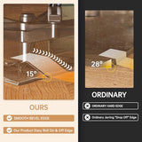 [Tempered Glass] 36“ x 36” Beveled Edge Glass Chair Mat with Polished Edge Clear Office Chair Mat
