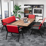 Waiting Room Bench, Office Furniture Reception Chairs with Arms, Leather Chairs is Suitable for Clinic