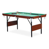 Crucis 5.5-Foot Folding Billiard/Pool Table (Green Original) RACK