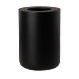 Maxi Collection Large Bathroom Trash Can – 6 Gallon Resin Waste Bin with Lid, 10x10x14 Inch Modern Garbage Can, Fits Standard 5-6 Gallon Bags (Black)