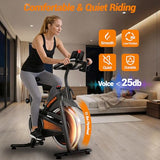 CURSOR FITNESS Exercise Bike, Brake Pad Stationary Bike for Home with Exclusive App, Stationary Bikes for Home with 300 lb Weight