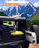 Gaialoop 3 Inch Memory Foam Camping Mattress, Dual Layer Thick Sleeping Camp Pad for Car Tent Cot, Roll-Up Portable Glamping Floor Bed for Guests Sleepover[Queen: 80 * 60 * 3"]