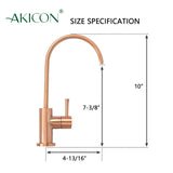 Akicon One-Handle Black and Rose Gold Drinking Water Filter Faucet Purifier, Cold Water Only (Copper)