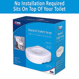 Toilet Seat Riser - Adds 5.5 Inch of Toilet Height - Raised Toilet Seat with 300 Pound Carex