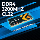 Timetec Pinnacle 16GB DDR4 3200MHz (or 2933MHz or 2666MHz) PC4-25600 Non-ECC Unbuffered 1.2V CL22 2Rx8 Dual Rank 260 Pin SODIMM Laptop