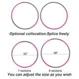 NEOWEEK 2lb Exercise Hoops for Adults, Adjustable Hoola Weighted Hoop, Detachable Section Soft Fitness Hoop for Weight Loss, Fat Burning, Home Gym Core Workout