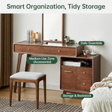 YESWOOD 40''-57'' Extendable Vanity Desk with Dresser