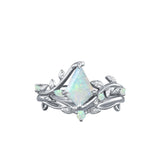 Oseew Opal Ring Kite Cut Opal engagement ring set (Opal)