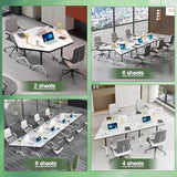 Folding Conference Table 47.2",Conference Room Table with Wheels T Shaped Modern Meeting Table for Office