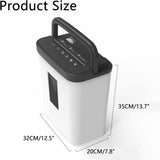5-Sheet Cross Cut Paper Shredder 20l Heavy Duty Home Office Shredder for Credit Card Staple Clip with Transparent Window