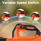 Leaf Blower Cordless with 2× 5.0Ah Batteries and Charger, 21V Electric, Lightweight Battery Powered Blowers for Lawn Care, Yard, Patio Cleaning
