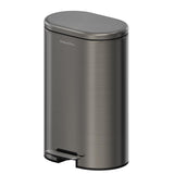 SolaceCove 8 Gallon Kitchen Trash Can,Stainless Steel Garbage Can with Soft Close lid for Small Spaces,Pedal Fingerprint Proof Trash Bin