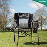 SUNNYFEEL Camping Directors Chair, Heavy Duty,Oversized Portable Folding Chair with Side Table, Pocket for Beach, Fishing,Trip,Picnic,Lawn,Concert Outdoor Foldable Camp Chairs