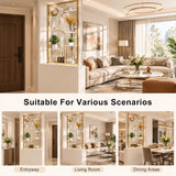 Metal Room Divider Privacy Screen Decorative Entryway Partition