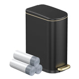 2.6 Gal Bathroom Trash Can with Soft Close Stay Open Lid